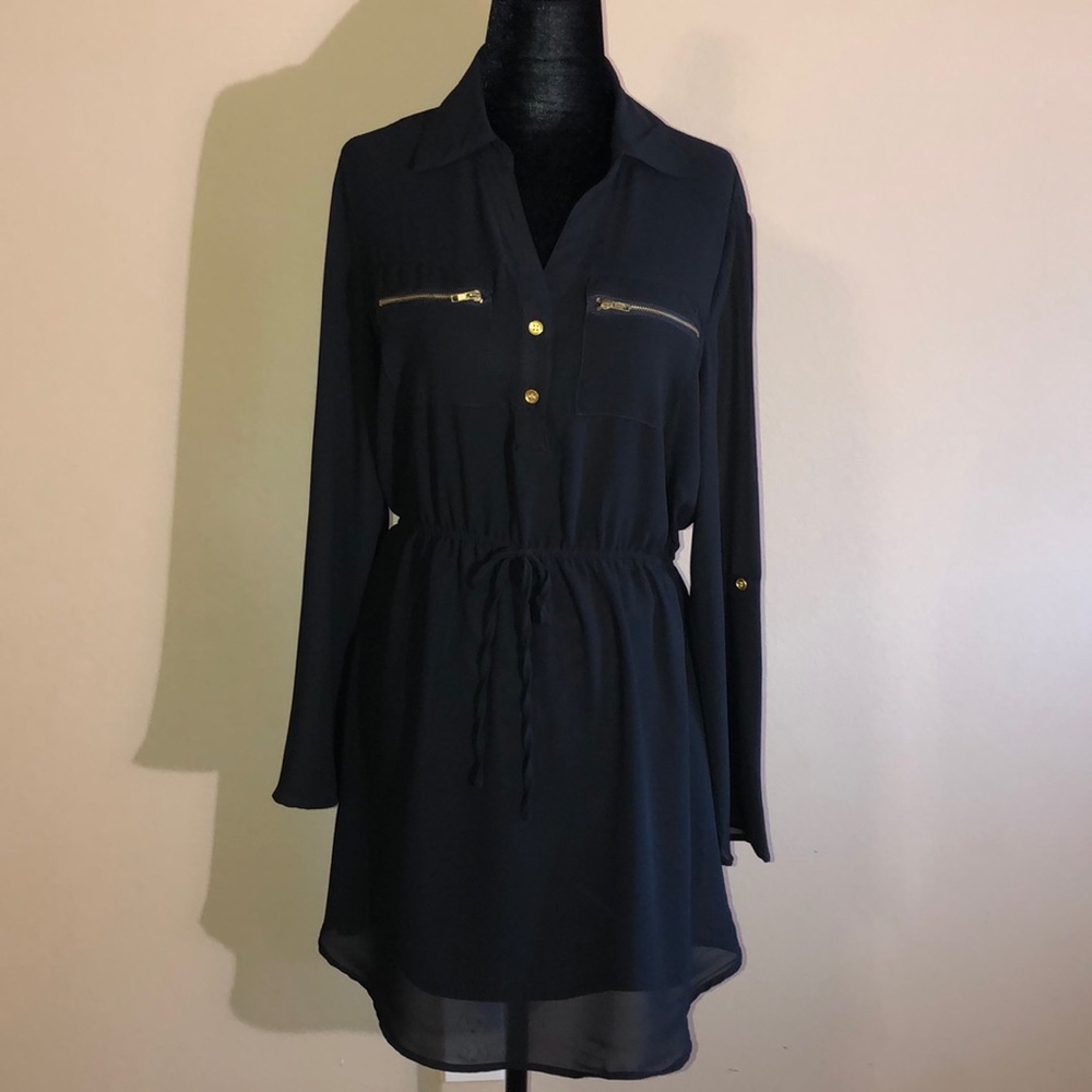 Rue21 Long Sleeve Dress with Gold Buttons.